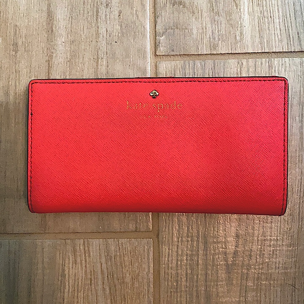 Kate Spade Coral Alum Bifold Wallet